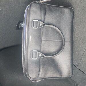 Black Cole haan computer bag leather